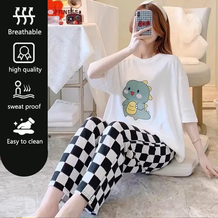 Dámske pyžamo, krátky rukáv