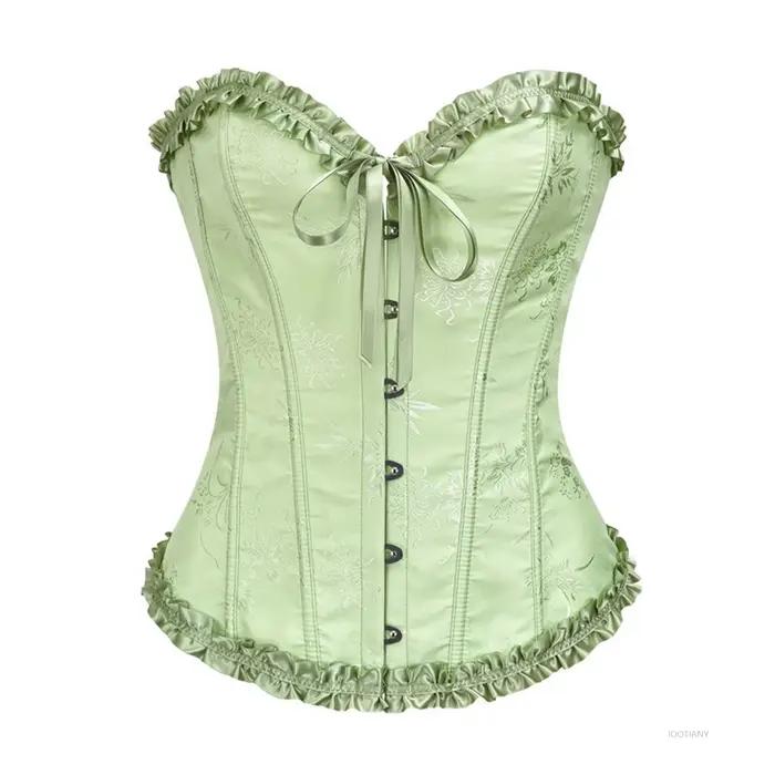 Corset femme Top Palace Cosplay Sexy dentelle froncé Corset Corset brocart rétro Renaissance serré ventre façonnant vêtement