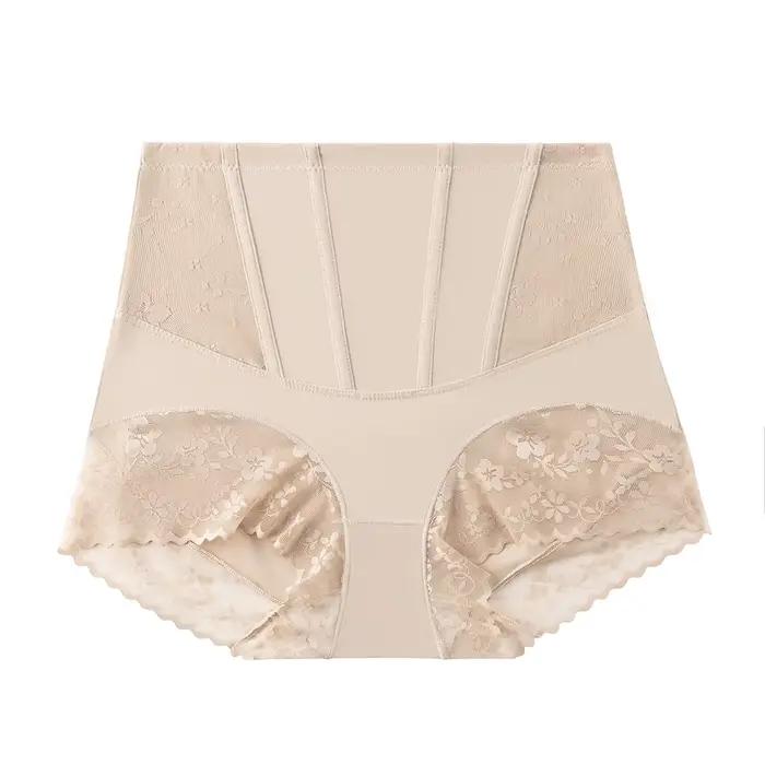 Giczi femmes Sexy dentelle jambe façonnage culotte Shapewear minceur taille haute sous-vêtements ventre contrôle minceur slips confortables caleçons