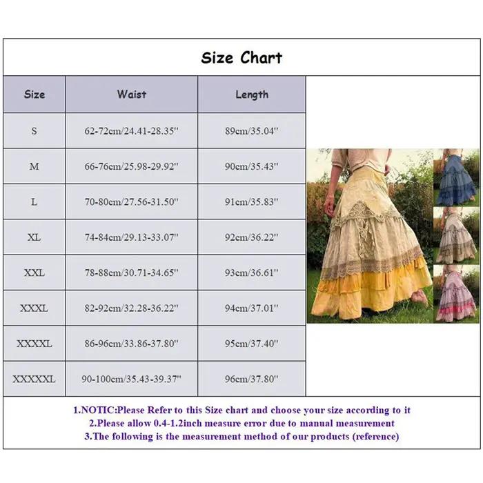 Jupe longue en dentelle pour femmes, style Boho, à plusieurs niveaux, filet évasé, boutons élégants, grande taille, en coton, nouvelle collection été 2024