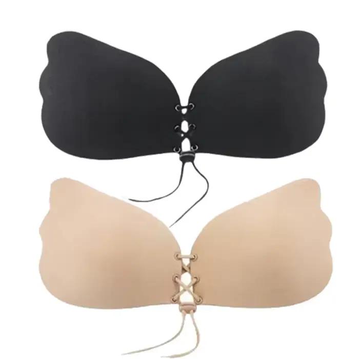 Soutien-gorge adhésif Invisible sans bretelles, Push-Up, Lingerie Sexy dos nu, sans couture, sous-vêtements Bralette en Silicone
