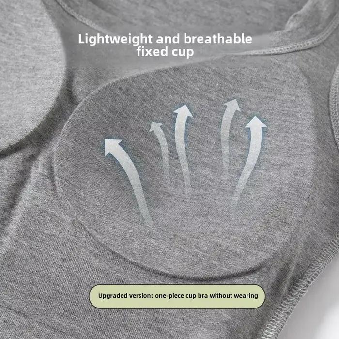 Nouveau débardeur de soutien-gorge intégré sans couture pour femmes soutien-gorge de sport et chemise sans manches d'été, gilet d'entraînement respirant avec T-Shirt Combo