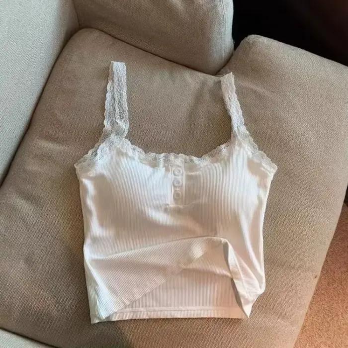 Sexy biela pletená camisola
