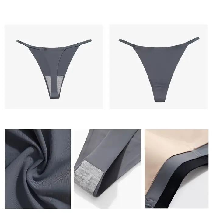 Giczi culotte femme string femme sous-vêtements sans couture Lingerie Sexy culotte Bikini pour femme string tongs XXL grande taille Tanga