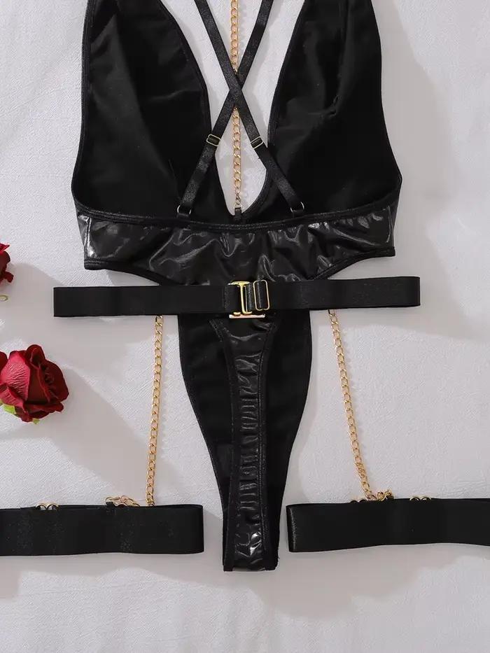 Belamimi sexy kožená lingerie pre ženy