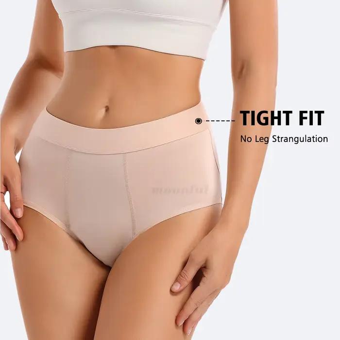 Culottes menstruelles femme flux abondant, Culotte Menstruelle en Bambou pour Femme, Taille Haute de culotte menstruation, Anti-Fuite, Lot de 3 Pièces culotte menstruelle absorbant
