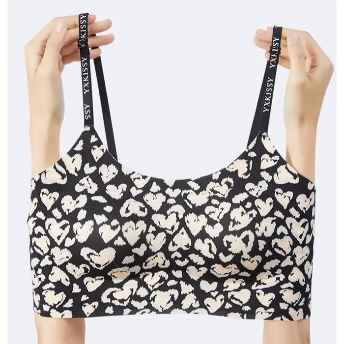 Soutien-gorge dos nu sans couture pour femme, belle section mince sans fil, porte-jarretelles sexy, soutien-gorge sport, nouveau, été, 2024
