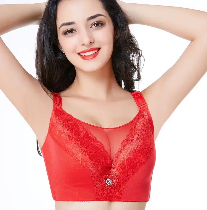 Soutien-gorge Push Up grande taille grand coton à armatures brassière Spandex pleine tasse grande taille soutiens-gorge pour femmes D E F G tasse soutien-gorge 120 115 52G soutiens-gorge