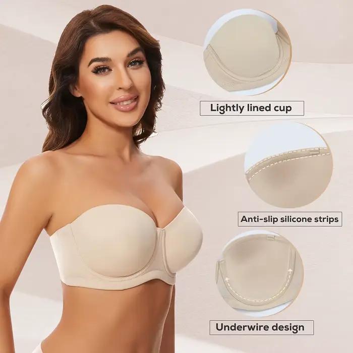 Soutien-gorge push-up avec bretelles amovibles pour femmes grandes tailles complet couverture confortable occasions spéciales