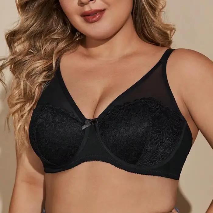 Beauwear femmes Lingerie grande taille soutien-gorge avec fil sans doublure mince soutien-gorge sans mousse 38C 38D 40C 40D 42C 42D 44C 44D-R209
