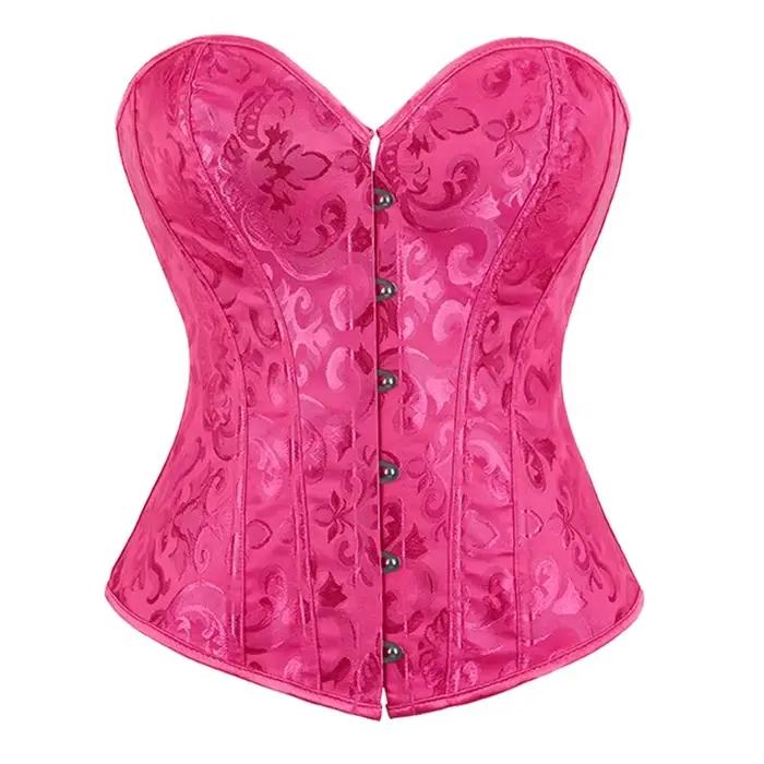 Jacquard Vintage hauts Corset femmes gothique surbuste Bustier à lacets Shapewear minceur taille façonnage Korset