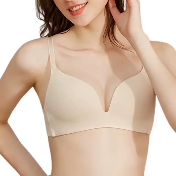 Soutiens-gorge T-shirt sans coutures pour femmes, sous-vêtements lisses invisibles, bralette confortable sans armatures, soutien-gorge basique rembourré pour le quotidien, lingerie sexy S-XL