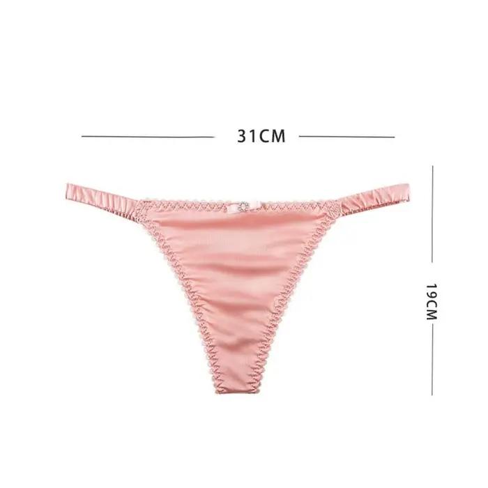 Sous-vêtements doux culotte de sport pour fille caleçon couleur unie pour femmes femme Lingerie femmes string nœud culotte Satin slips