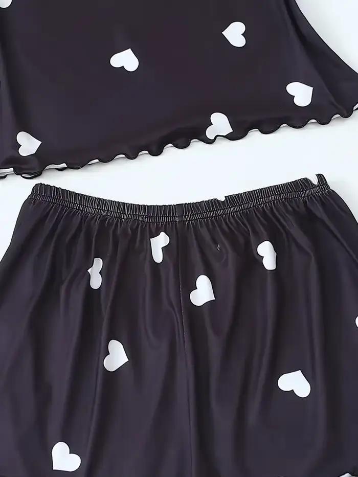 5 veľkostí na výber S M L XL 2XL Dvojdielne srdiečkové podväzky a šortky pre ženy