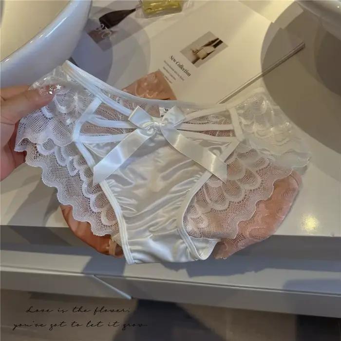 Culotte sans lueur pour femmes, sous-vêtement sexy en dentelle, anti-transpiration