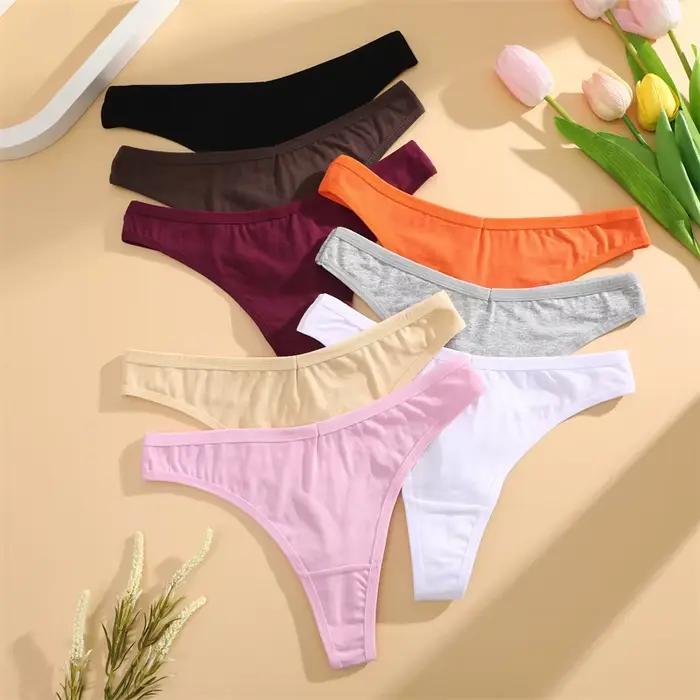 Culotte de sport finetoo en coton tricoter pour femmes basse taille tangas élégantes occasions spéciales confort quotidien