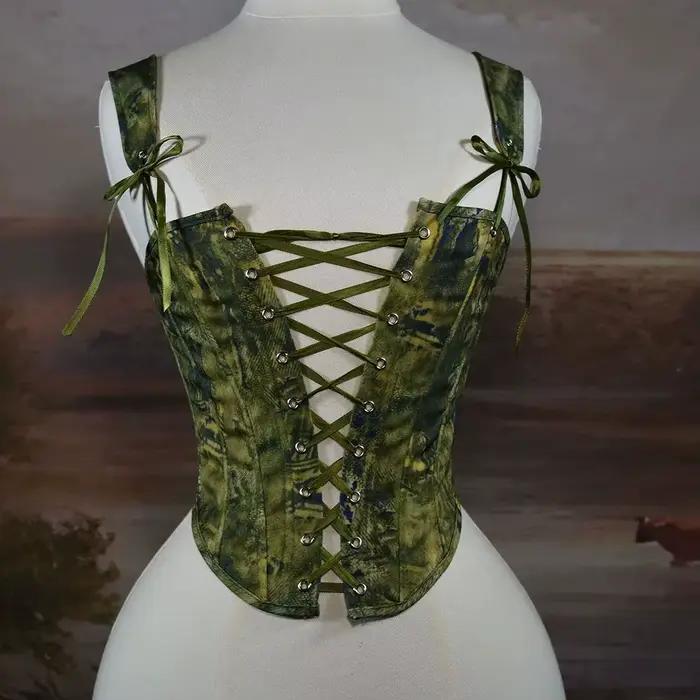 Korzátový bustier so šnurovaním vpredu pre ženy
