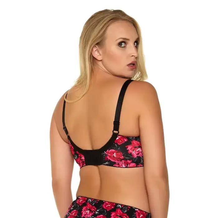 Soutien-gorge pour femmes, sous-vêtements, grande poitrine, Push Up, Sexy, dentelle, imprimé, Lingerie, coupe 3/4, grande taille 32-46, D-DD-DDD-E-F-G