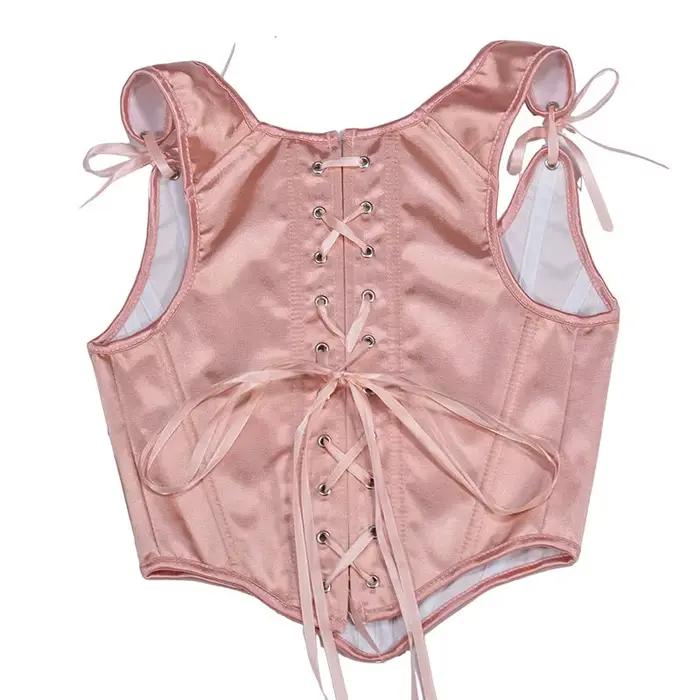Bustier Overbust vykostený Renesancia pre ženy, korzet Y