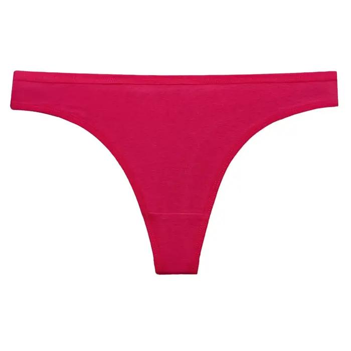 5 pièces/ensemble culottes en coton string femmes culottes sous-vêtements Sexy femme Lingerie string pour femme couleur unie culotte intime