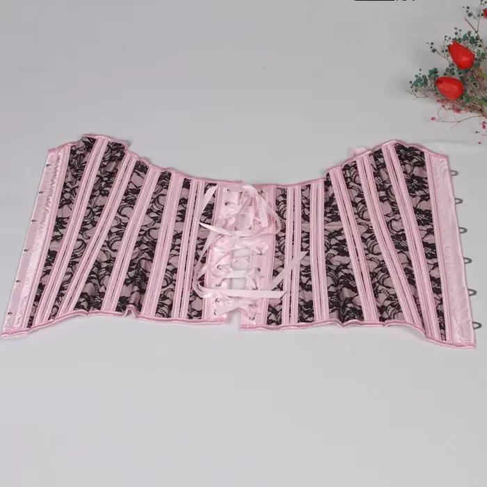 Corset rose haut bustier victorien surbuste princesse élégant Corsets haut Sexy dentelle florale Corset Lingerie Showgirl Costume de fête
