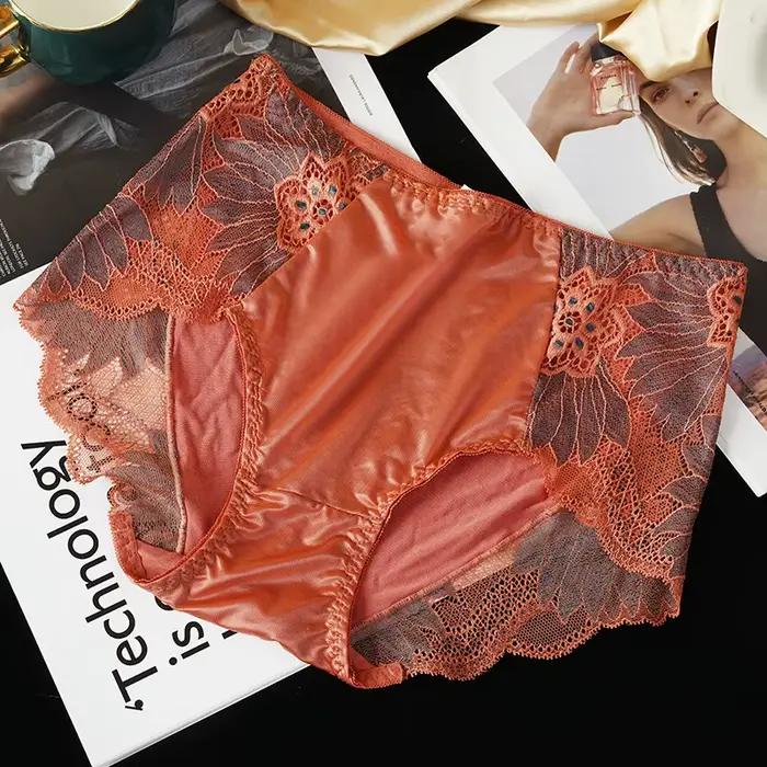Style français Sexy femmes sous-vêtements de haute qualité luxe dentelle dames culottes sans couture taille moyenne femme slips Lingerie intimes