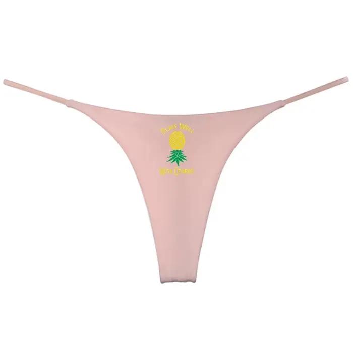 UPSIDE DOWN PINEAPPLE Sous-vêtements chauds en coton pour femme String à fines bretelles double couche pour femme Culotte féminine sans couture Cadeau pour elle