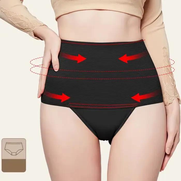 Culotte gainante ventre plat pour femme, taille haute, amincissante, effet ventre plat, sous-vêtement de compression, rehausseur de fesses