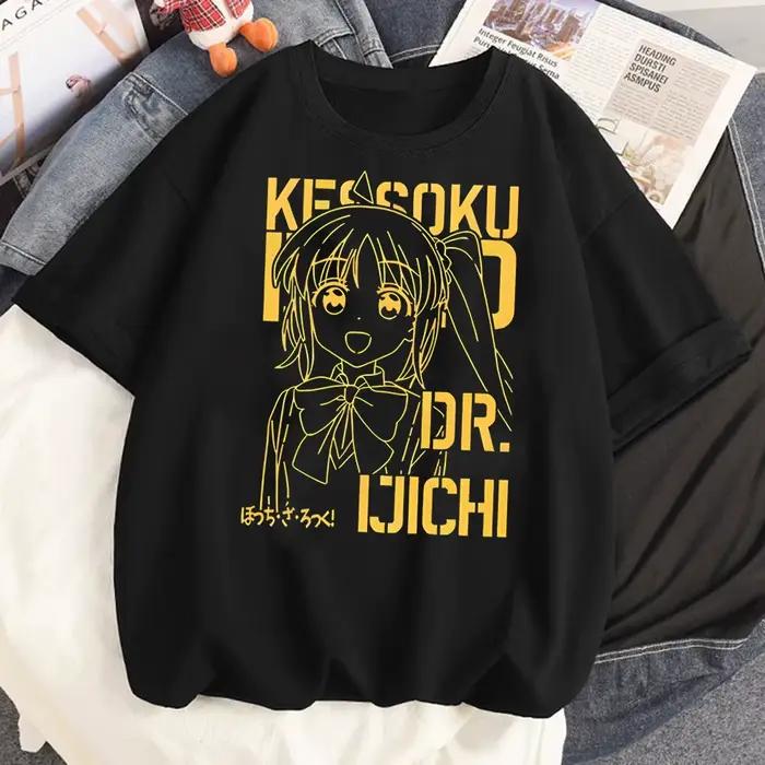 Bocchi the Rock tričko pre tínedžerov 2000s kawaii Grunge 80s Punk Vintage gotické hip hop Y2k