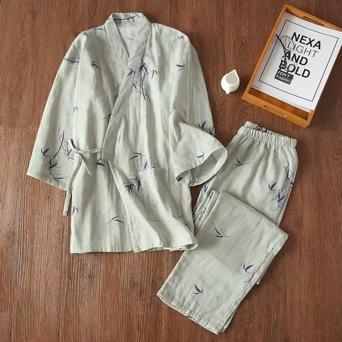 2025 nový japonský štýl kimono pyžamo milenecký set