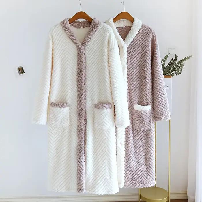 Robe de nuit en flanelle pour femmes, douce et chaude, robe de nuit élégante pour les nuits froides, occasion spéciale, cadeau hiver