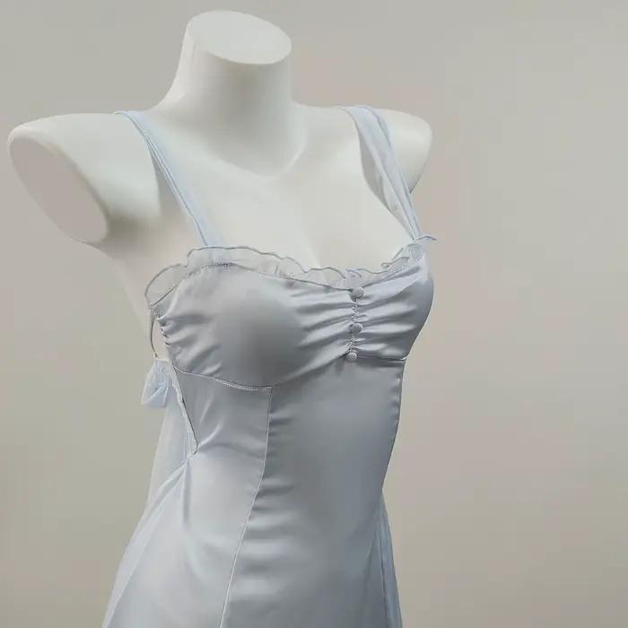 Mäkké nočné košele Sexy nočná košeľa pre ženy Lingerie spodná bielizeň súkromná izba ramienka