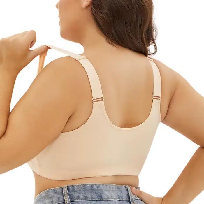 A-G Cup femmes grande taille soutien-gorge fermeture avant Push Up sans fil brassière Sexy sans fil dentelle respirant Bralette sous-vêtements Lingerie
