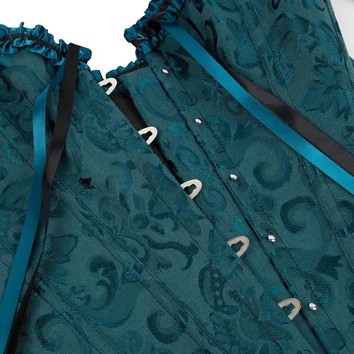 Bustiers et Corsets Sexy en dentelle florale pour femmes, Vintage, gothique, surbuste, Satin, Lingerie Jacquard, Corselet