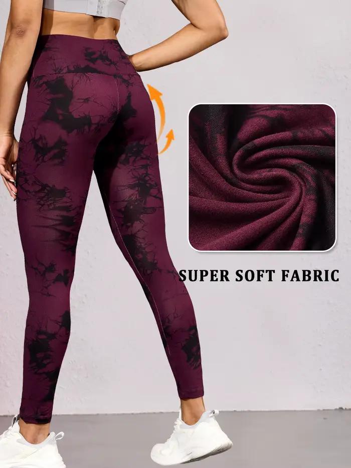 Dámske športové legíny tie-dye s vysokým pásom