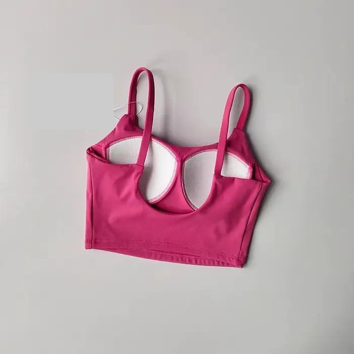 Dámska športová podprsenka Push Up Fitness s pevnými vankúšikmi Joga