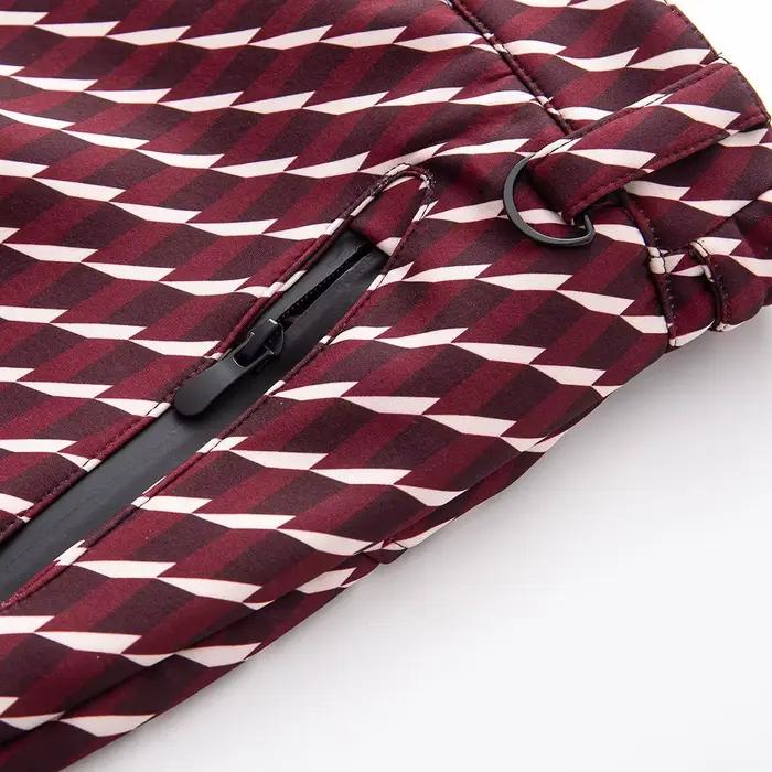 Nový 2-dielny set pre ženy: Zimná prešívaná parka s kapucňou a zipsom bordová