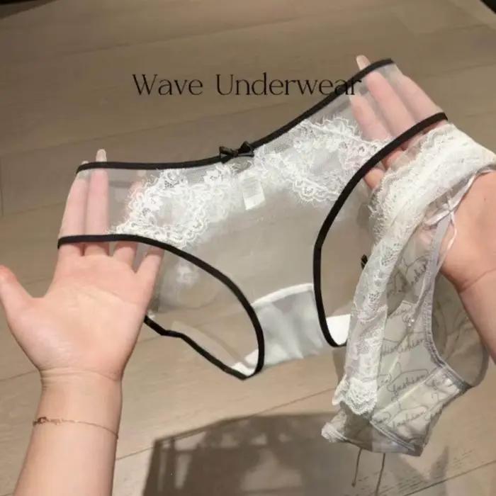 Culotte Triangle Femme en Dentelle Transparente et Respirante, Style Romantique Français, Lingerie Sexy et Intime, Pure Désir