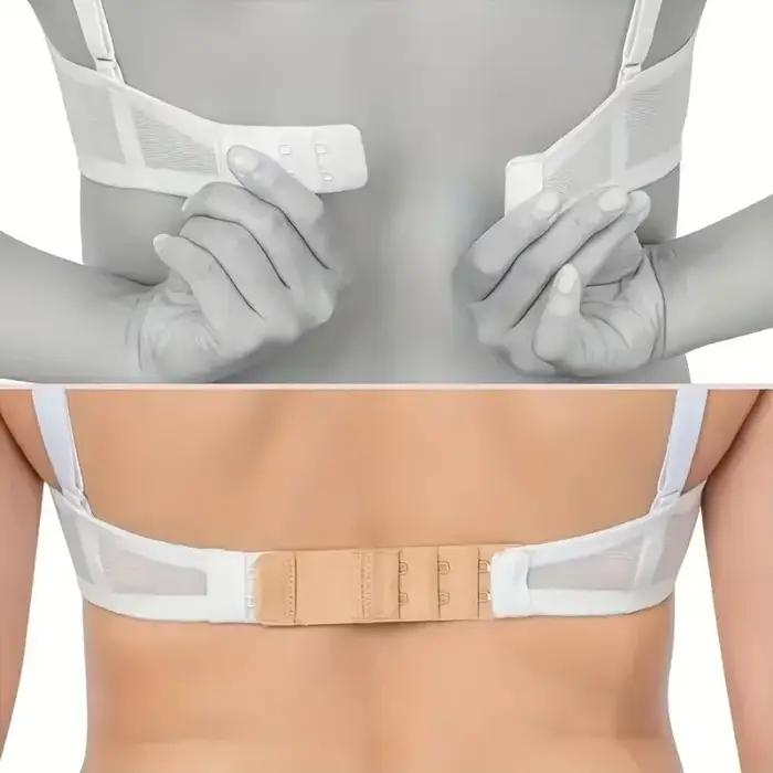 Rallonge de soutien-gorge élastique pour femme avec 2/3/4 crochets, sangle d'extension réglable sans bretelles