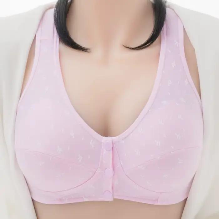 Soutien-gorge pour femmes d'âge mûr et âgées, fin, confortable, respirant, type débardeur à ouverture frontale, grande taille, sans armatures, sans rembourrage