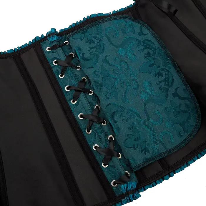 Bustiers et Corsets Sexy en dentelle florale pour femmes, Vintage, gothique, surbuste, Satin, Lingerie Jacquard, Corselet