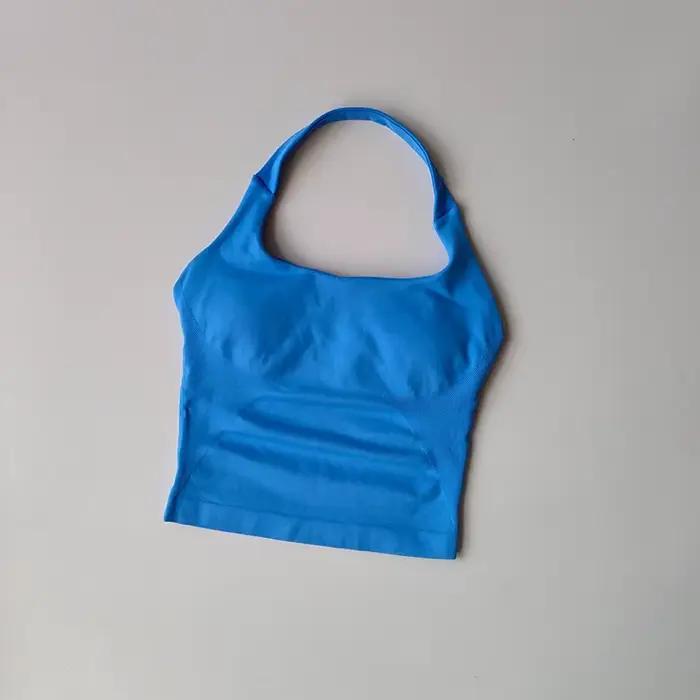Soutien-gorge de sport de Yoga sans couture, dos croisé, résistant aux chocs, pour entraînement, Fitness, Push up, Yoga, course à pied, vêtements de sport actifs, gilet, été