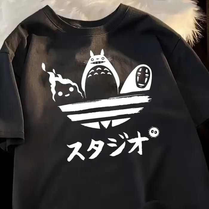 100% japonská bavlna Anime potlač Streetwear Tričká pre ženy