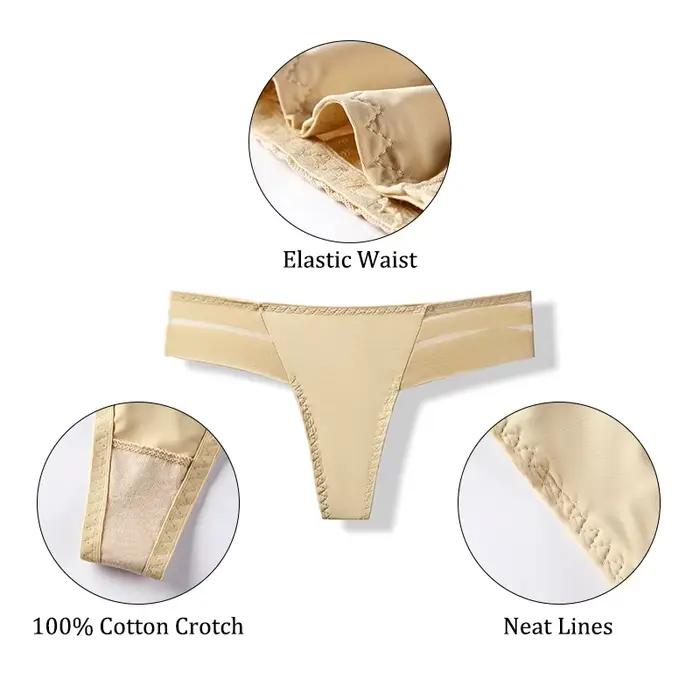 3 pièces culottes pour femmes sous-vêtements intimes tongs Lingerie Sexy sport femme Tanga pour femme glace soie culotte sans couture pour les femmes