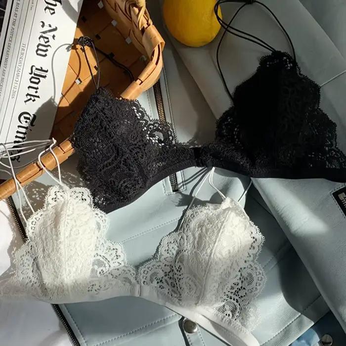 Dámska jemná čipkovaná trojuholníková podprsenka
