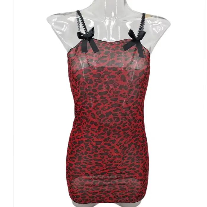 Sexi leopardová nočná košeľa pre ženy