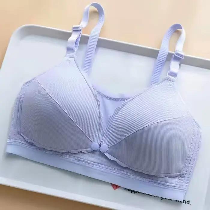 Soutien-gorge Push Up pour femmes, empêche l'affaissement, sans fil, sous-vêtements respirants, Bralette détachable, brassière froncée sans fil