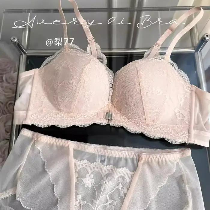 Soutien-gorge bandeau push-up pour femmes, à fermeture avant, pour petites poitrines, en dentelle française sexy, dos nu, anti-affaissement, avec lissage latéral, style T-shirt