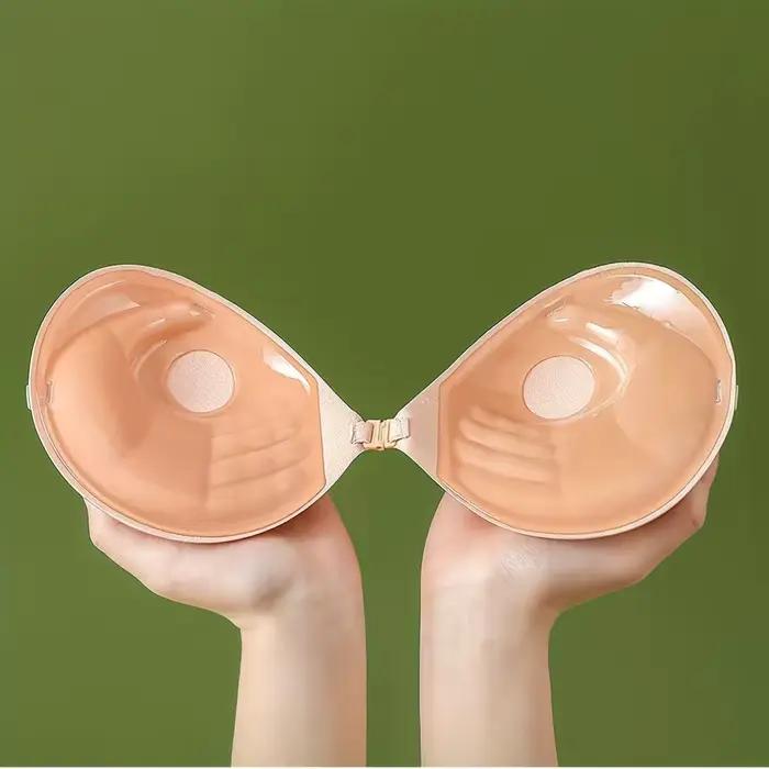 Soutien-gorge invisible auto-adhésif pour femme, push-up, sans fil, sans bretelles, confortable, sans couture, bonnets adhésifs invisibles, à porter toute la journée