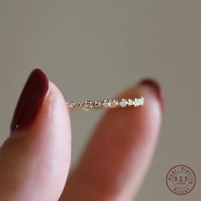 Geometrický prsteň z sterlingového striebra 925 s 14K pozlátením pre ženy